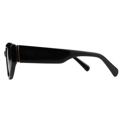 A10858(3) Women's Polarized crystal brown / amber Acetate Full Rim Cat Eye Vintage Sunglasses Eyewear