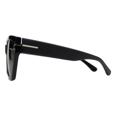 A10855(1) Women's Spring Hinge black Acetate Full Rim Cat Eye Luxury Sunglasses Eyewear
