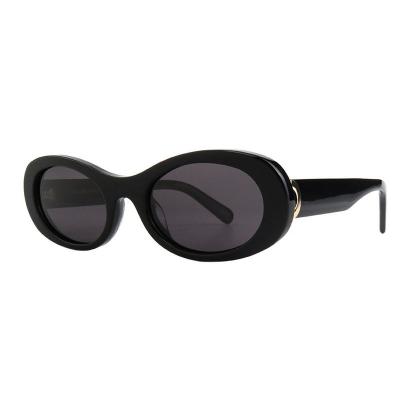 A10859(1) Women's UV400 Protection black Acetate Full Rim Oval Vintage Sunglasses Eyewear