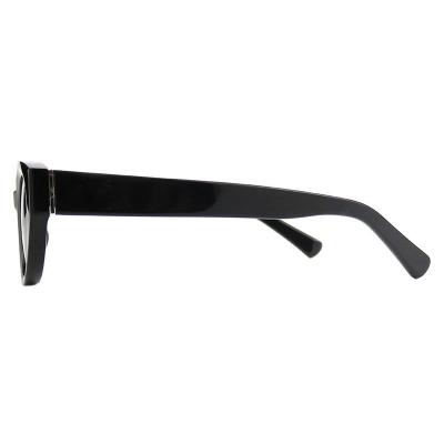 A10846(1) Women's UV400 Protection black Acetate Full Rim Cat Eye Modern Sunglasses Eyewear