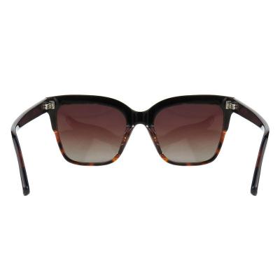 A10851(3) Women's Scratch Resistant burgundy with red tortoise pattern Acetate Full Rim Square Modern Sunglasses Eyewear