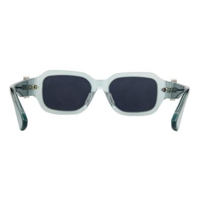 A10850(2) Unisex UV400 Protection olive green crystal Acetate Full Rim Geometric Vintage Sunglasses Eyewear