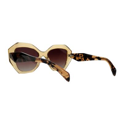 A10856(2) Women's UV400 Protection black Acetate Full Rim Geometric Modern Sunglasses Eyewear