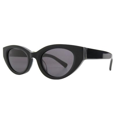 A10846(1) Women's UV400 Protection black Acetate Full Rim Cat Eye Modern Sunglasses Eyewear