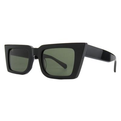 A10847(1) Women's Scratch Resistant black Acetate Full Rim Geometric Modern Sunglasses Eyewear