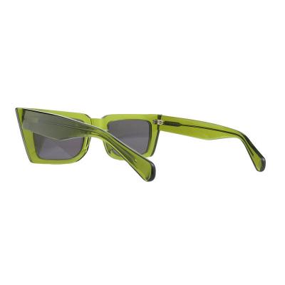 A10847(2) Women's Hand Polished black Acetate Full Rim Geometric Modern Sunglasses Eyewear