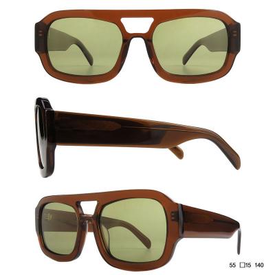 A10861(2) Unisex UV400 Protection tortoise Acetate Full Rim Square Modern Sunglasses Eyewear