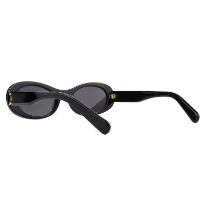 A10859(1) Women's UV400 Protection black Acetate Full Rim Oval Vintage Sunglasses Eyewear