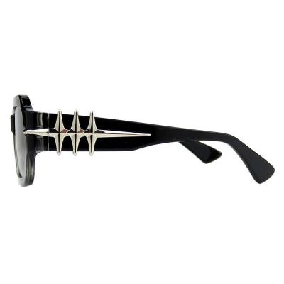 A10850(3) Unisex Hand Polished olive green crystal Acetate Full Rim Geometric Vintage Sunglasses Eyewear