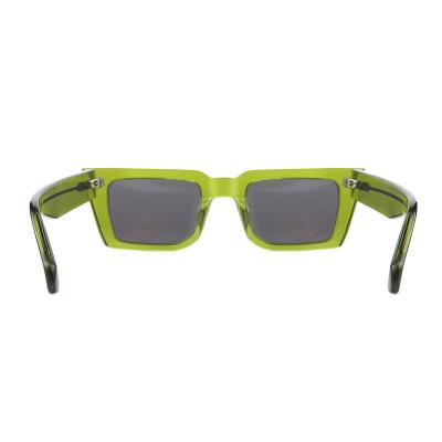 A10847(2) Women's Hand Polished black Acetate Full Rim Geometric Modern Sunglasses Eyewear