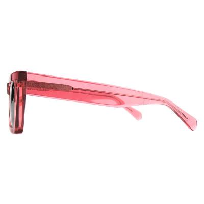 A10847(3) Women's UV400 Protection black Acetate Full Rim Geometric Modern Sunglasses Eyewear