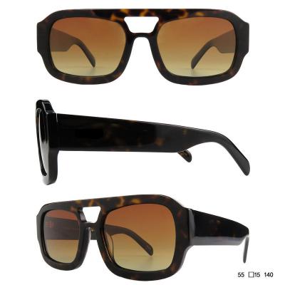 A10861(3) Unisex Lightweight tortoise Acetate Full Rim Square Modern Sunglasses Eyewear