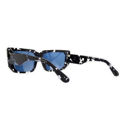 A10849(2) Unisex Polarized black Acetate Full Rim Square Modern Sunglasses Eyewear