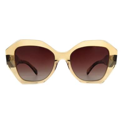 A10856(2) Women's UV400 Protection black Acetate Full Rim Geometric Modern Sunglasses Eyewear