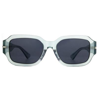 A10850(2) Unisex UV400 Protection olive green crystal Acetate Full Rim Geometric Vintage Sunglasses Eyewear