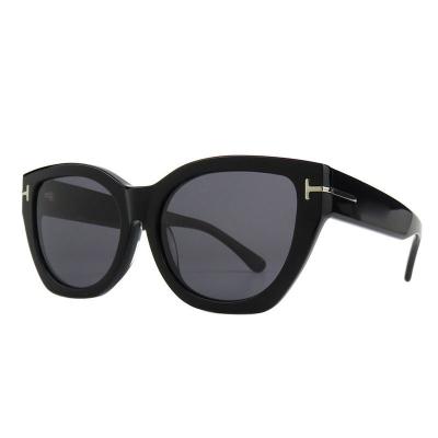A10855(1) Women's Spring Hinge black Acetate Full Rim Cat Eye Luxury Sunglasses Eyewear