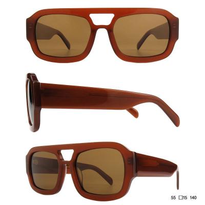 A10861(1) Unisex UV400 Protection tortoise Acetate Full Rim Square Modern Sunglasses Eyewear