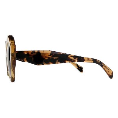 A10856(2) Women's UV400 Protection black Acetate Full Rim Geometric Modern Sunglasses Eyewear