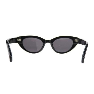 A10846(1) Women's UV400 Protection black Acetate Full Rim Cat Eye Modern Sunglasses Eyewear
