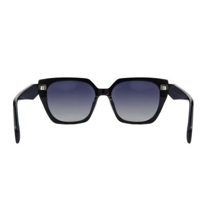 A10852(1) Women's Hand Polished black Acetate Full Rim Cat Eye Modern Sunglasses Eyewear