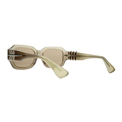 A10850(1) Unisex Premium Quality olive green crystal Acetate Full Rim Geometric Vintage Sunglasses Eyewear