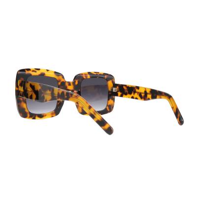 A10894(1) Women's Hand Polished tortoise Acetate Full Rim Square Vintage Sunglasses Eyewear