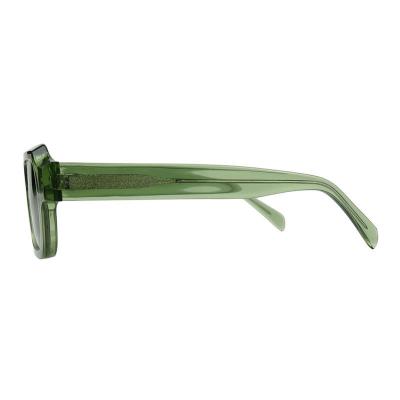 A10892(1) Unisex Premium Quality crystal green Acetate Full Rim Square Modern Sunglasses Eyewear