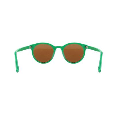A10890(1) Unisex Spring Hinge green Acetate Full Rim Round Modern Sunglasses Eyewear
