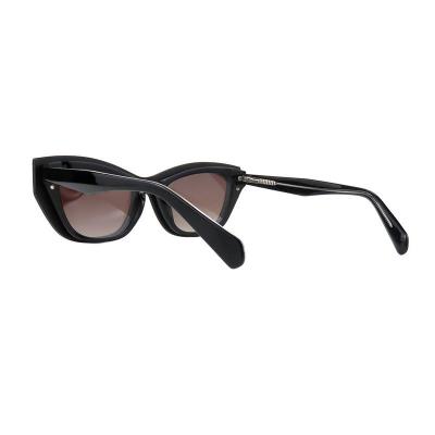 A10873(1) Women's Durable black Acetate Full Rim Cat Eye Vintage Sunglasses Eyewear