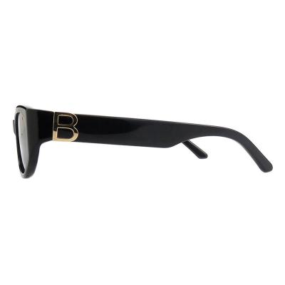 A10866(1) Unisex Spring Hinge black Acetate Full Rim Oval Modern Sunglasses Eyewear