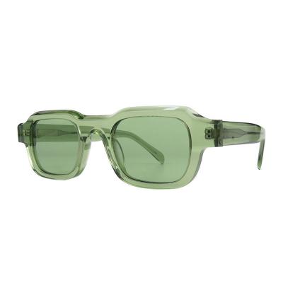 A10892(1) Unisex Premium Quality crystal green Acetate Full Rim Square Modern Sunglasses Eyewear