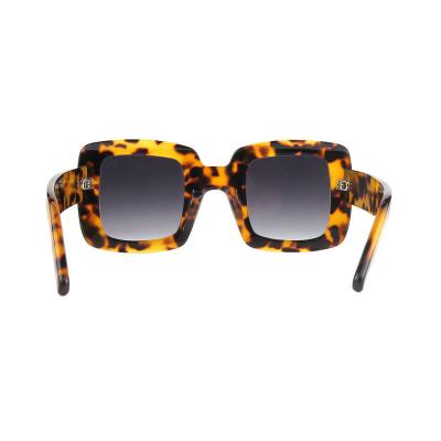 A10894(1) Women's Hand Polished tortoise Acetate Full Rim Square Vintage Sunglasses Eyewear