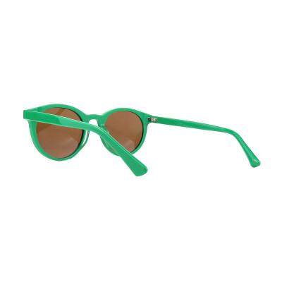 A10890(1) Unisex Spring Hinge green Acetate Full Rim Round Modern Sunglasses Eyewear