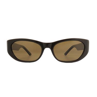 A10866(4) Unisex Polarized black Acetate Full Rim Oval Modern Sunglasses Eyewear