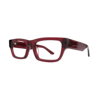 A10891(7) Unisex Lightweight red with black/tortoise accents Acetate Full Rim Square Modern Sunglasses Eyewear