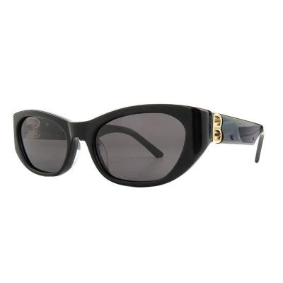 A10866(2) Unisex Hand Polished black Acetate Full Rim Oval Modern Sunglasses Eyewear