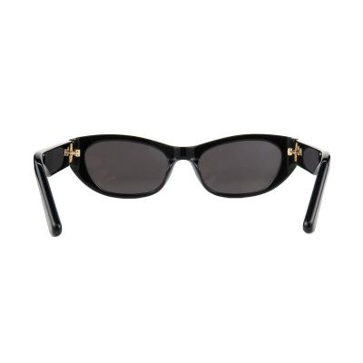 A10866(2) Unisex Hand Polished black Acetate Full Rim Oval Modern Sunglasses Eyewear
