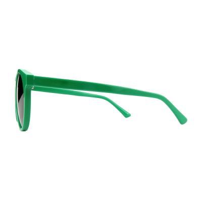 A10890(1) Unisex Spring Hinge green Acetate Full Rim Round Modern Sunglasses Eyewear