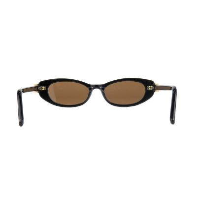 A10865(1) Women's UV400 Protection black Acetate Full Rim Cat Eye Vintage Sunglasses Eyewear