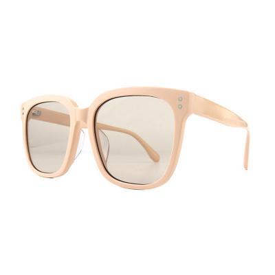 A10876(1) Unisex Premium Quality beige Acetate Full Rim Square Modern Sunglasses Eyewear