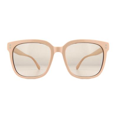 A10876(1) Unisex Premium Quality beige Acetate Full Rim Square Modern Sunglasses Eyewear