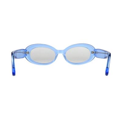A10868(1) Unisex Durable crystal blue Acetate Full Rim Oval Modern Sunglasses Eyewear