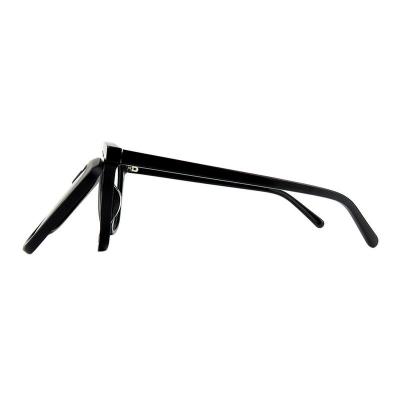 A10895(1) Unisex Lightweight black Acetate Full Rim Square Modern Sunglasses Eyewear