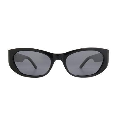 A10866(1) Unisex Spring Hinge black Acetate Full Rim Oval Modern Sunglasses Eyewear