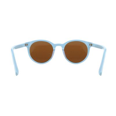 A10890(4) Unisex Spring Hinge green Acetate Full Rim Round Modern Sunglasses Eyewear