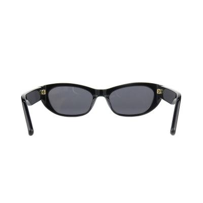 A10866(1) Unisex Spring Hinge black Acetate Full Rim Oval Modern Sunglasses Eyewear