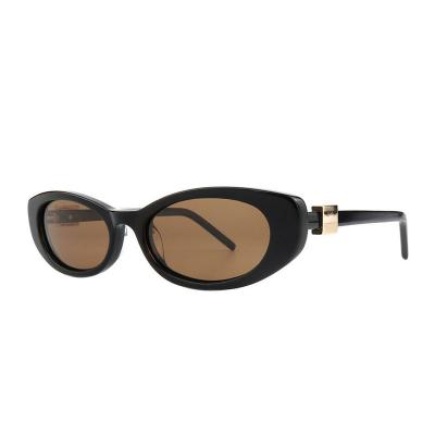 A10865(1) Women's UV400 Protection black Acetate Full Rim Cat Eye Vintage Sunglasses Eyewear