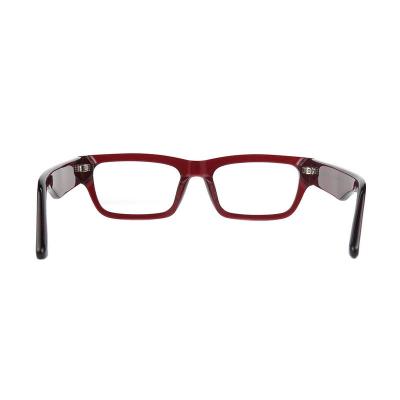 A10891(7) Unisex Lightweight red with black/tortoise accents Acetate Full Rim Square Modern Sunglasses Eyewear