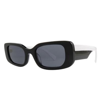 A10864(2) Unisex Polarized black Acetate Full Rim Square Modern Sunglasses Eyewear