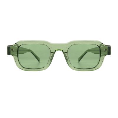 A10892(1) Unisex Premium Quality crystal green Acetate Full Rim Square Modern Sunglasses Eyewear